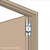 3-Way Adjustable Concealed Hinge (Frame-Surface Mount)  - HES2S-140-A125-BL - 8